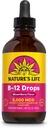 Nature 's Life B12 Drops 5000 mcg - Vitamin B12 Methylcobalamin - Flydende B12 supplement til energi Metabolisme, nerve funktion og røde blodceller støtte naturlige blandet berry, sukker fri (200 Serv, 4oz)