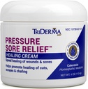 TriDerma MD tryk Sore Relief Healing Cream til bed sør Behandling, ulcera, tryk sår, sår healing, chafed hud og hard- to- heal hud sår med Calendula og AP4 Aloe, 4 oz Jar
