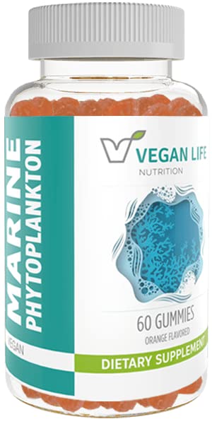 Vegansk Life Nutrition Marine Phytoplankton Supplement, Orange Gummies (pakke med 60)