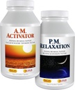 ANDREW LESSMAN A.M. Aktivator og P.M. Afslapning Kit - 30 Kapsler af hver - A.M. Aktivator fremmer energi og fedt Metabolisme Mens P.M. Afslapning fremmer en rolig nattesøvn