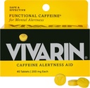 Vivarin, koffein piller, 200mg koffein per dosis, sikkert og effektivt hjælper dig med at holde dig vågen, ingen sukker, kalorier eller skjulte ingredienser, Energy Supplement, 40 tabletter