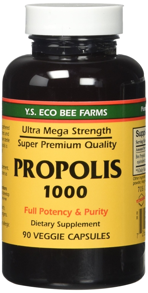Propolis- Raw Ubehandlet 1000mg Y.S. Organic Bee Farms 90 Caps