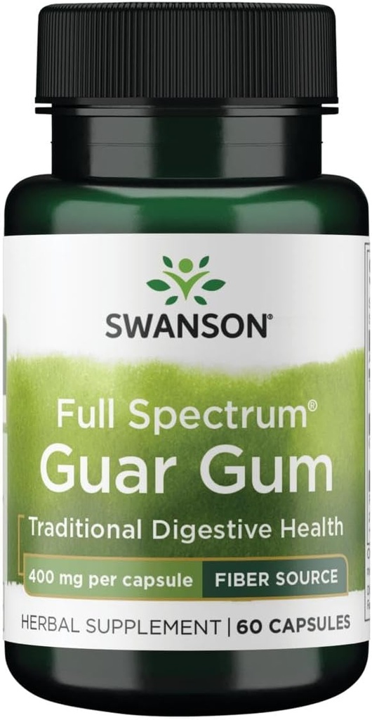 Swanson Fuld Spectrum Guar Gum 400 Milligram 60 Kapsler