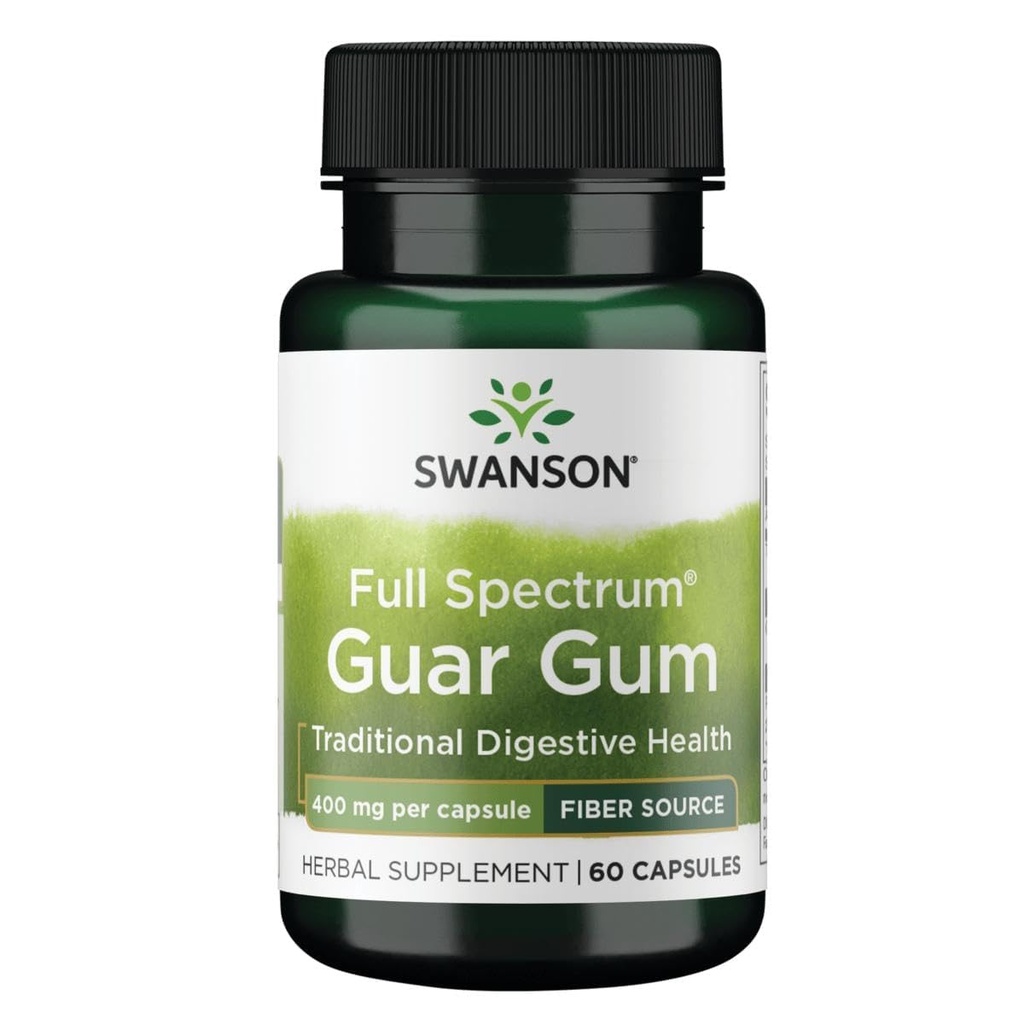 Swanson Fuld Spectrum Guar Gum 400 Milligram 60 Kapsler