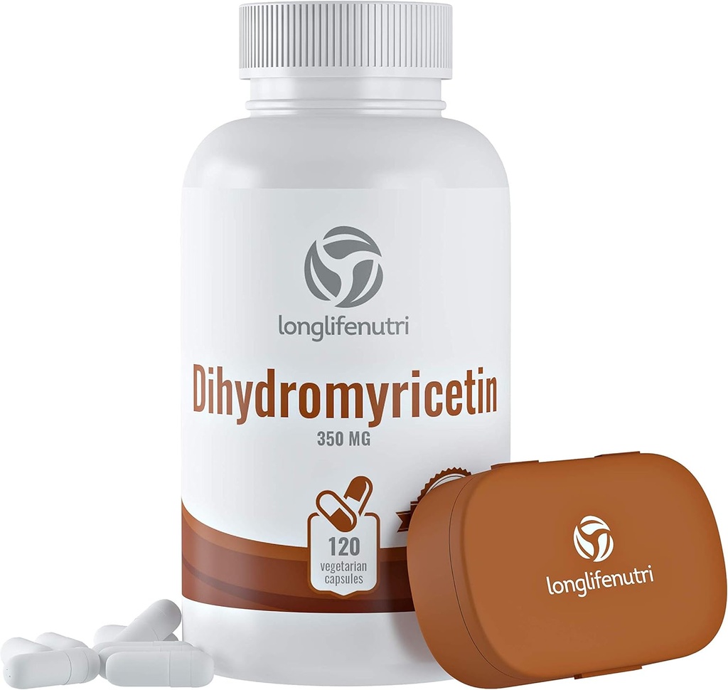 LongLifeNutri Dihydromyricetin DHM 350mg - 120 Vegetarian Capsules - Herbal Supplement with Hovenia Dulcis Extract - Made in USA