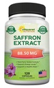 ASquared Nutrition Saffron Kosttilskud - 120 Kapsler - Saffron Extract Supplement Pills - Pure Saffron Alternativ til pulver, te, tråde & gummies