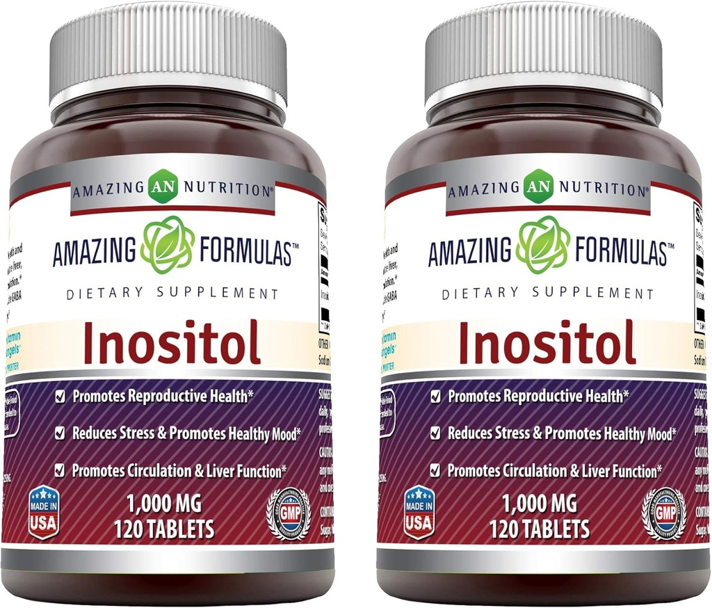Amazing Formulas Inositol 1000mg Supplement Note 124; Tablets Note 124; Non- GMO