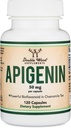 Apigenin Supplement - 50 mg per kapsel, 120 greve (kraftfuld Bioflavonoid Fundet i kamille te for afslapning, søvn, og mood) Senolytiske flavonoler til aging (Gluten Free) af Double Wood