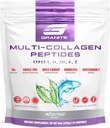Granit Kosttilskud Collagen Peptider pulver - hår hud og negle Vitaminer med type I, II, III, V, X Hydrolyzed Collagen Peptider til neglevækst, ben, mobilitet, og fælles støtte (16oz)