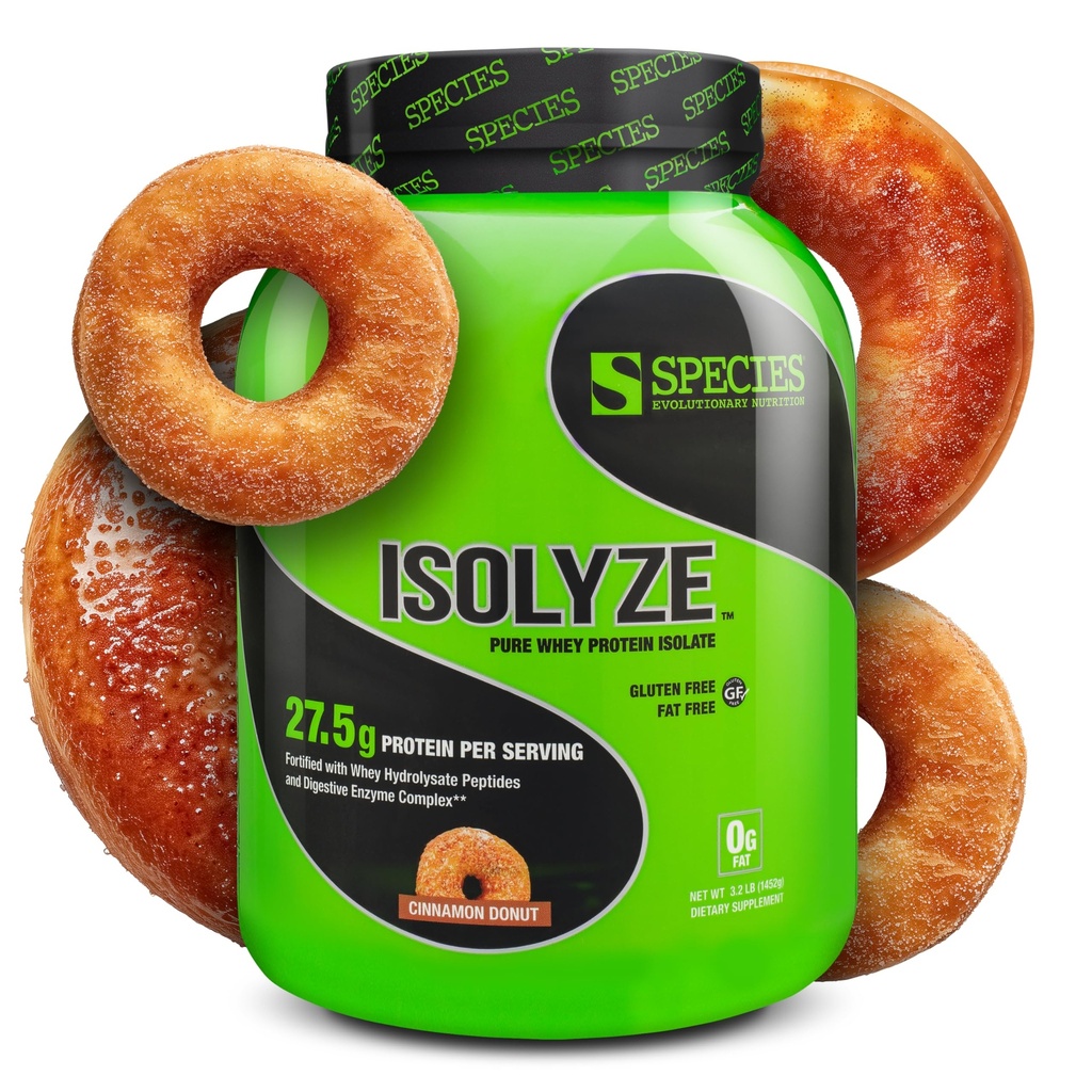 Art Nutrition Isolyze Whey Protein Powder, 100% Whey Isolate for Muscle Building, 27.5g Protein Per Scoop, No Sugar & Low Fat (kanel Donut, 44 Servering)