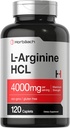 Horbäach L- Arginin Mexmg 124; 120 Caplets; for mænd og kvinder; 124; Maksimal styrke Nitroxidprækursor 124; Vegetarisk, Non- GMO, Gluten Free Supplement