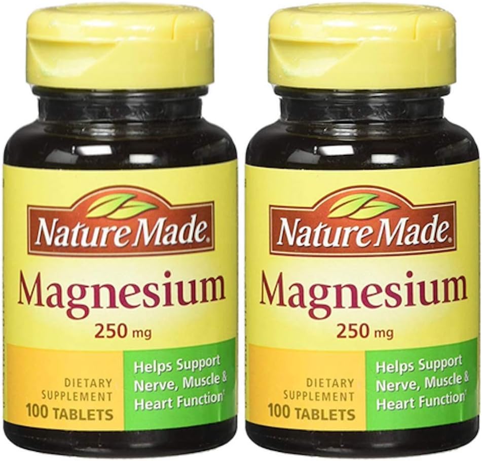 Nature Made Magnesium 250 mg, 100Count (twin pack)