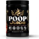 Poop Juice 5- in-1 Prebiotic, Probiotic, Postbiotic, fordøjelsesfremmende enzymer & glutamin supplement pulver - Bloat Relief, Gut & immunforsvar - Sukker & laktose- Free - 30 Servere (Strawberry Lemonade)