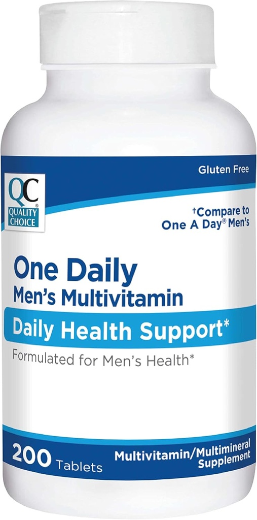 Quality Choice One Daily Men 's Multivitamin - Komplet Daily Tablet med Essential Vitaminer & Minerals - 100 tabletter - Tailored Nutrient Support til mænds daglige behov