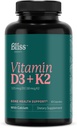 D3- vitamin K2 - D3- vitamin 5000 IE med vitamin K2 som MK- 7, Calcium og fosfor til Ultimate Absorption - D- vitamin Kosttilskud, 60 Vegcaps, 60 dages forsyning
