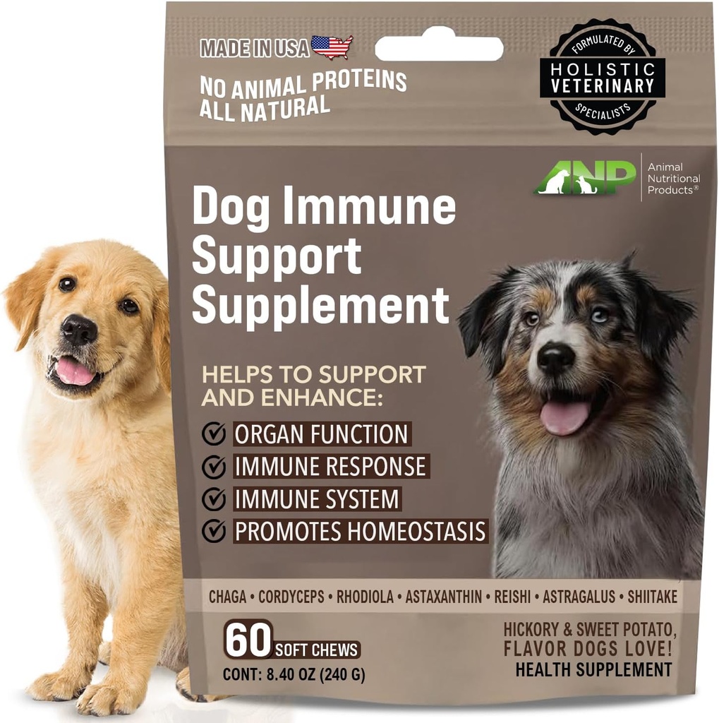 ANP Forbedre din hunds helbred med champignon immunsupplement boosting hund tykkere - Ingen Animal Protein Formel - Vitality, Longevity, og Gut Sundhed - Potent Reishi, Chaga, og Shiitake svampe