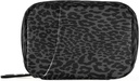 xigua Leopard Black Pill Box 7 Day Travel Pill Cases Bag, Ugentlig Portable Pill Organizer Bag med lynlås til Vitamin Supplement Fish Oil