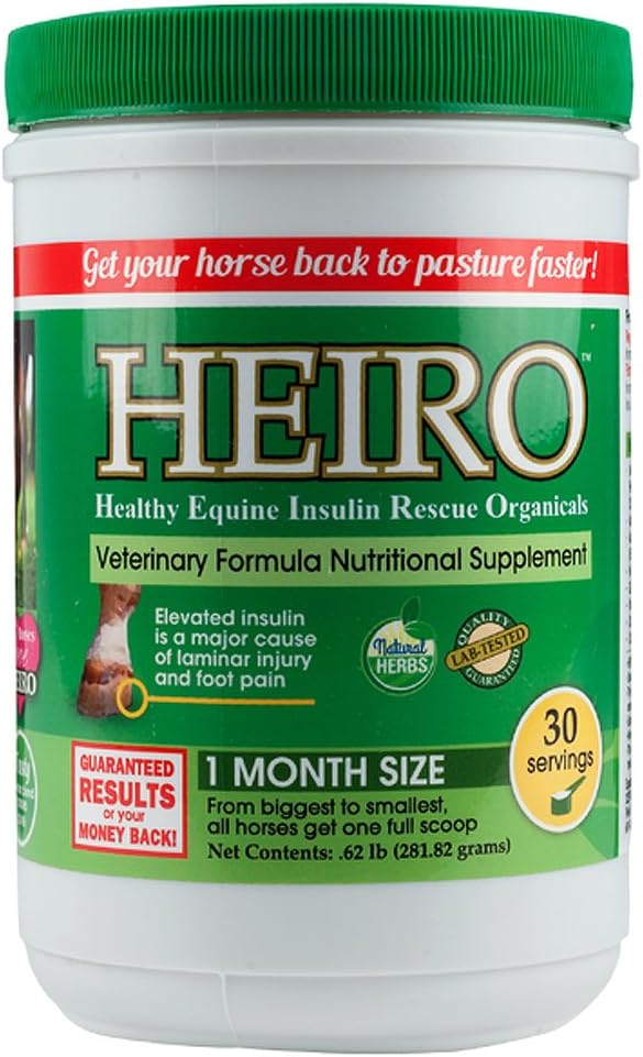 Heiro Sund hest Insulin resistent Rescue Organicals 30, 40, 60, 90 eller 180 dages forsyning