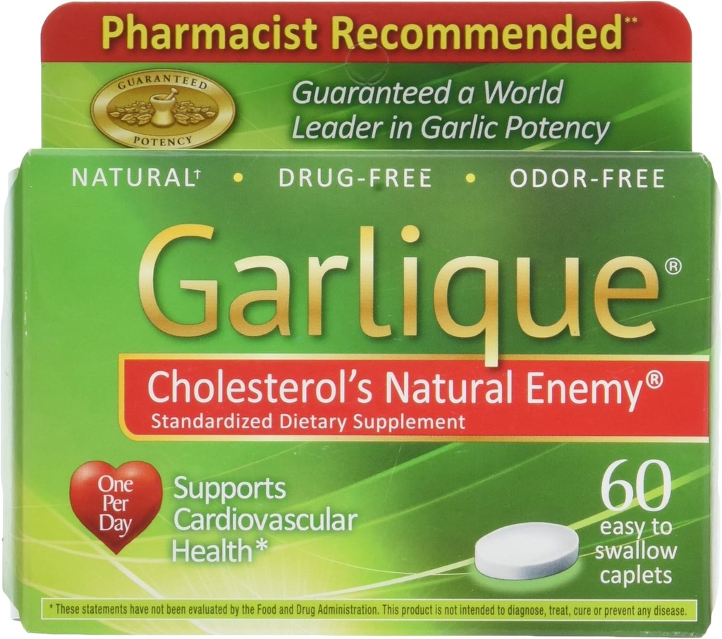 Garlique Dietary Supplement, 60 Caplets