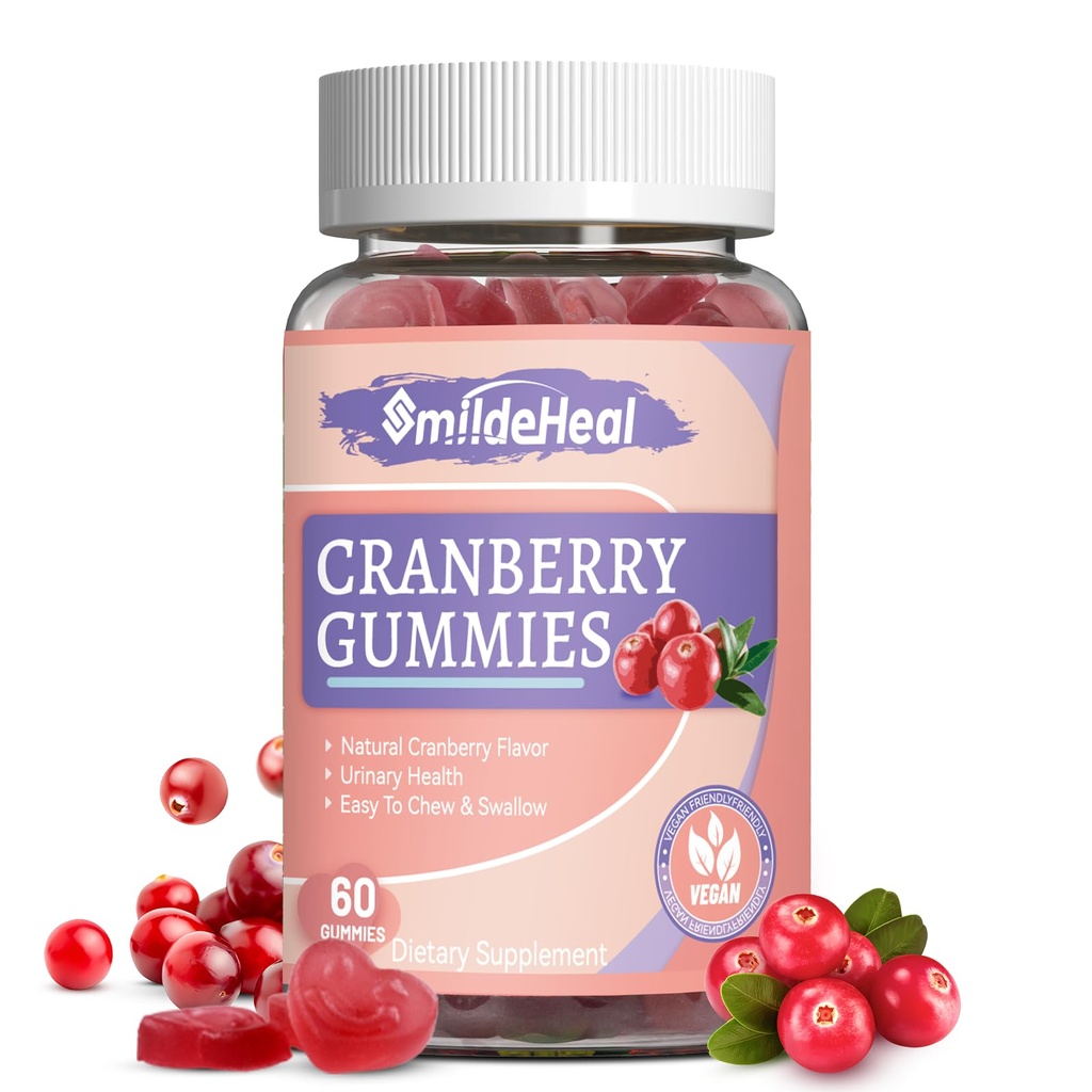 Cranberry Gummies 1000mg, Cranberry Supplements for Women, with D- Mannose 250mg, Womens Probiotic Gummies, Urinary Tract Health, Cranberry Flavor, NO GMO 'er, 60 Greve