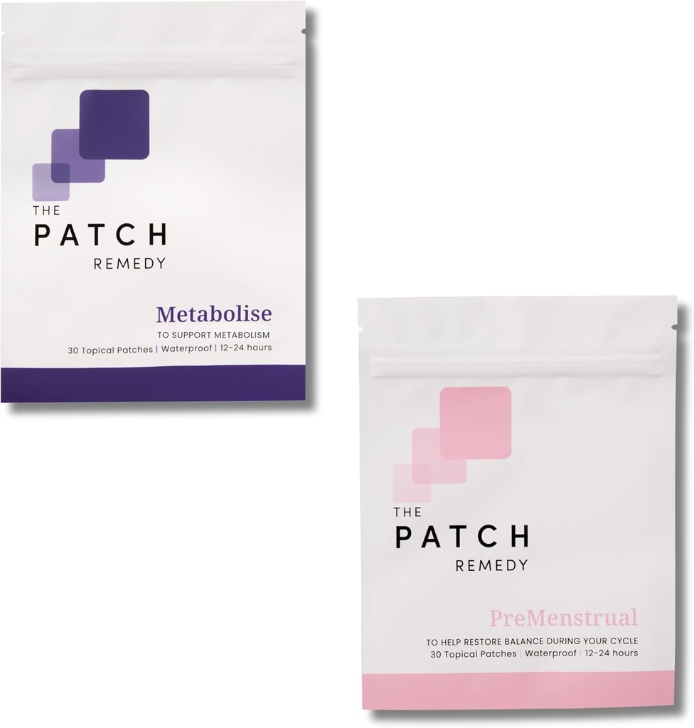 Patch Remedy Metabolize & PMS Patch Kit til kvinder - (60 temaplastre) Metabolisme Patch & Premenstrual Patch