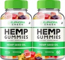 Euphoria Green Hamp Gummies - med Hamp Seed Extract EuphoraGreen Hamp Gummies Tinnitus Herbal Support, Sundhed og Wellness Support, All Natural Euphoria Green Hamp Gummy (2 Pack - 120 Gummies)