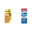 Senokot Extra Strength Natural Vegetabilsk Laxative for Gentle Overnight Relief & Colace Regelmæssig styrke Smeltemiddel 100 mg kapsler 100 Count Docusat Natriumstimulant- Free