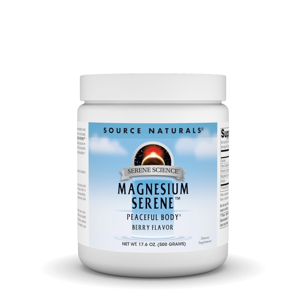 Source Naturals Serene Science Magnesium Serene, Fredelig Krop - Berry Flavored - 17.6 Ounces
