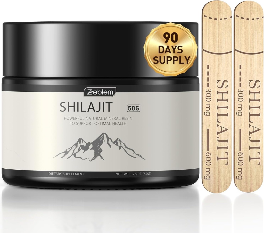 shilajit Pure Himalayan Organic shilajit for mænd og kvinder shilajit Resin Supply with Organic Ayurvedic Blend in High Potency for Energy, Strength Boost & Immunsupport (50 Bedste)