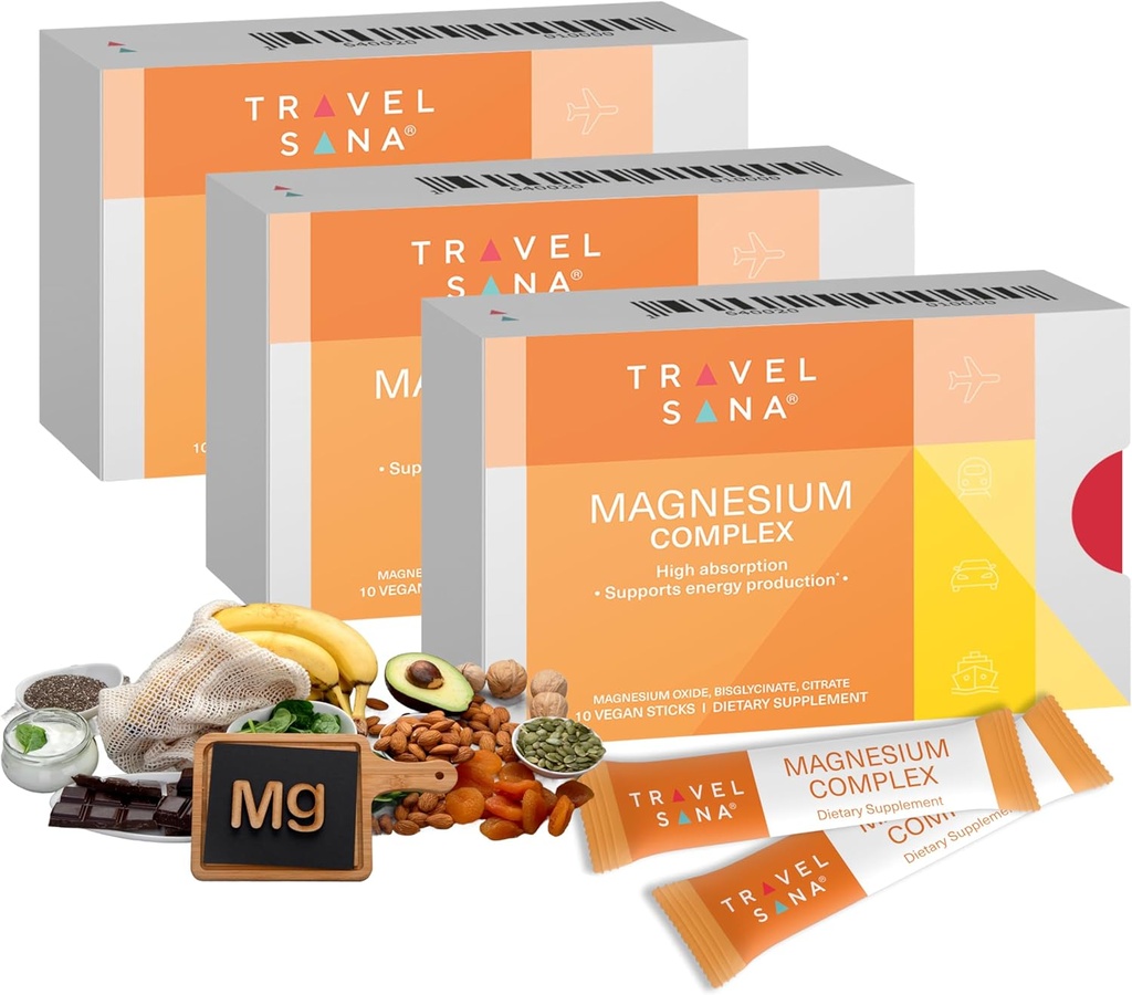 Magnesium Complex • 124; Optimer rejseafspænding & Recovery • 124; Reducerer Træthed og træthed relateret til rejser • 124; Magnesium Powder Pakker • 124; Fast- Fungerende • 124; 30 sticks