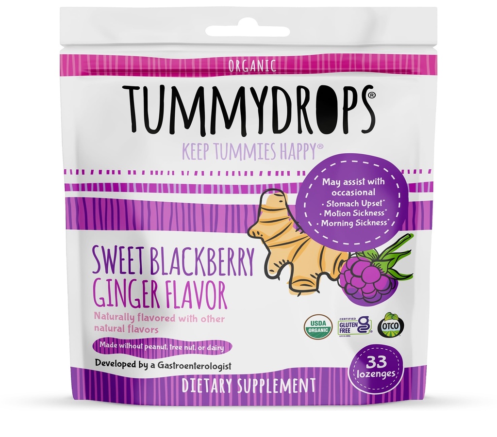 Tummydråber USDA Organic Sweet Blackberry Ingefær