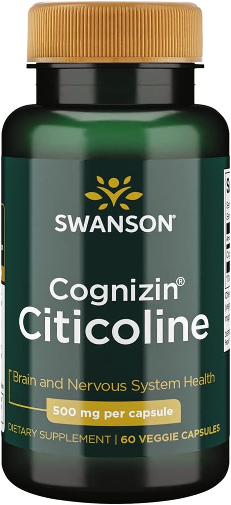 Swanson Ultra Cognizin Citicolin 1000 Milligram 60 Veg kapsler