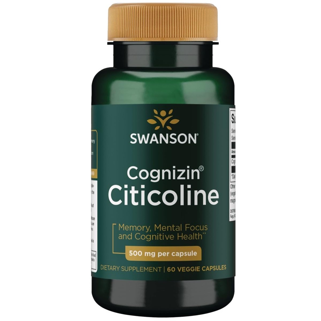 Swanson Ultra Cognizin Citicolin 1000 Milligram 60 Veg kapsler