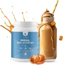 TeamKeto Meal Erstatning Powder Gluten Free Indeholder MCT pulver, kokosolie, græssende valleprotein pulver & 100% naturlige smag for Boost Ketosis - Lave Carbs & Energy Boost - 742g- Saltet Caramel
