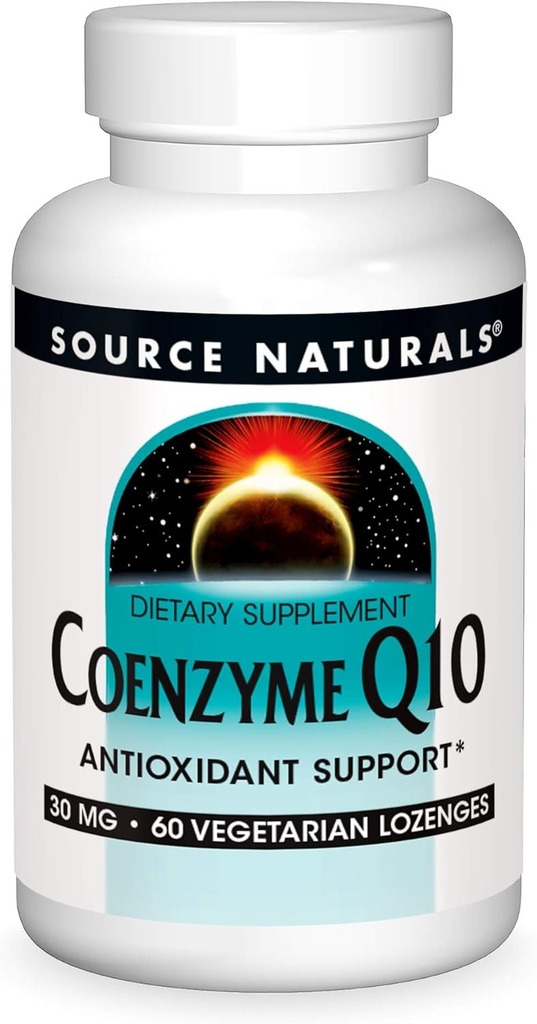 Kilde Natural Coenzym Q10 Antioxidant Support 30 mg Til hjerte, hjerne, immunitet, & leverstøtte - 60 Lozenges