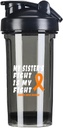 Leukæmi Cancer Awarenes 18 Ounce Shaker Flaske Drikke Mixer Leakout Pre Workout Protein Shakes Meal Erstatning Shakes Flasker 500ML / 18 Oz Black