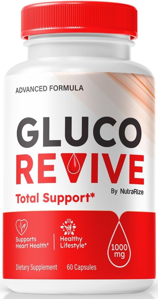 NutraRize Gluco Revive - officielle Gluco Revive piller til Stabil Niveauer, cirkulering, og samlet sundhed, naturlige GlucoRevive støtte til Well- Bing, GlucoRevive Pastillas anmeldelse (60 kapsler)