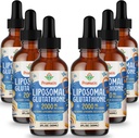 2000MG Liposomal Glutathione Liquid, 98% Absorption, Active Form L- Glutathione Supplement, Vegan Friendly, Powerful Antioxidant Complex for Immunsystem, Aging Defense, Detox, 12 FLLOZ