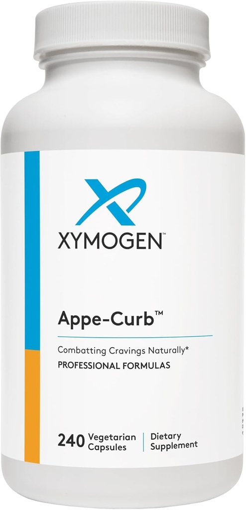 XYMOGEN Appe- Curb - Støtte til at bekæmpe Cravings - Chrom, DL- Phenylalanin, L- Glutamin, B6-vitamin + 5-HTP for sund stofskifte, Mood & Appetit Support (240 kapsler)