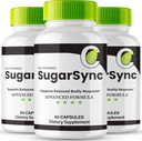 Sugar Sync Capsules, SugarSync Glyco Optimizer Supplement, Sugar Sync Joint Optimizer - Maksimal styrke, Sugar Sync Gluco Cleanse Detox Advanced Formel, SugarSync Glycol Anmeldelser (3 Pack)