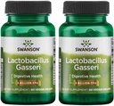 Swanson Lactobacillus Gasseri - Probiotisk tillæg støtte fordøjelsessygdomme med 3 milliarder CFU - Design- Release Satiety & Fat Metabolisme Support - (60 Veggie Kapsler) 2 flasker