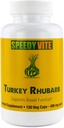 SpeedyVite ® Turkey Rabarb Formella 124; Understøtter tarm funktion *; Colon Detox og rense Formella 124; Indeholder Cascara Sagrada, Senna, Psyllium, Aloe Vera, Slippery Elm og mere (1x 120 Veg Caps)
