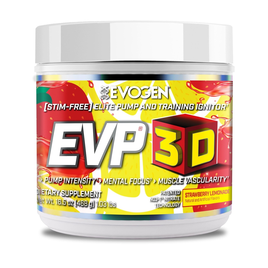 Evogen EVP 3D - Stim Free Pre Workout Powder for mænd & kvinder