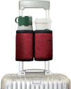 riemot Baggage Travel Cup Holder Gratis hånd drikke carrier - Hold to kaffekrus - Fits Roll på Suitcase Handles - Gaver til Flight Deltagere Rejsende Rød