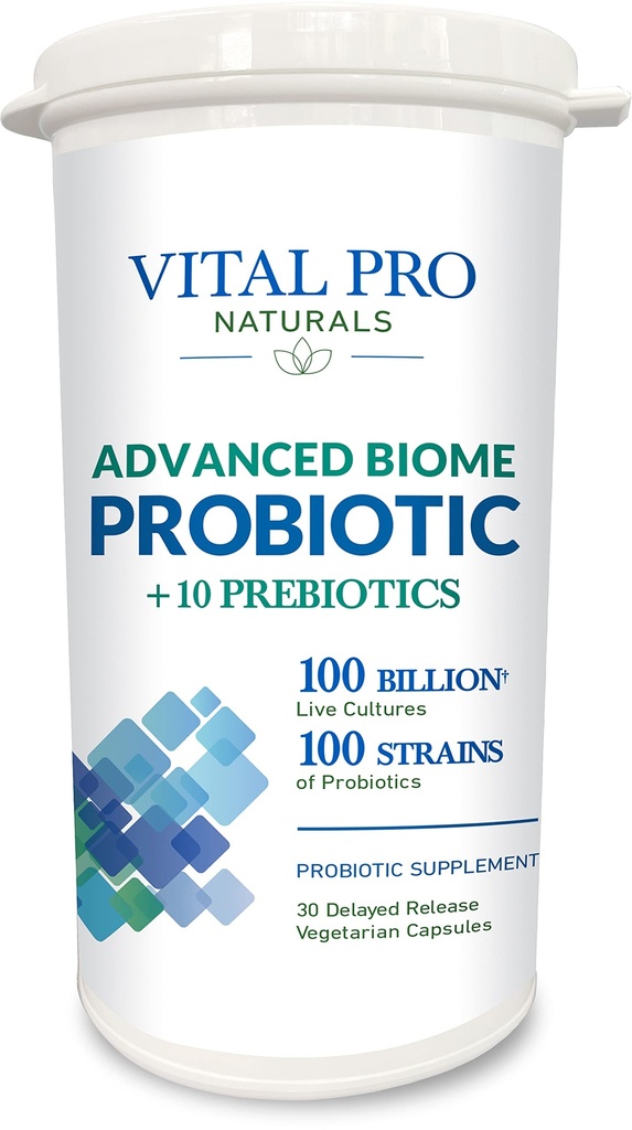 Vital Pro Naturals - Avanceret Biome Probiotic Plus Prebiotika 30 kapsler