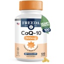 FREEDA CoQ10 100mg - Kosher Coenzym Q10 Kosterstatningstilskud til kardiovaskulær hjertesygdom, blodtrykssupport, oral gummesundhed og sund aldring - Pure CoQ10 kapsler, 100 Greve