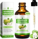 Soursop Graviola Liquid Drop Organic 1800 mg, Natural Soursop Bitters Liquid Leaf Extract for Cell Support, Good Living & Tilbud Antioxidant Support, Urtevedlighed, At øge immunsundhed