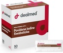 Dealed Povidon Jod 10% Swabsticks - Individuelt Sealed Packets Perfect for Sown Care and Portable First Aid Kits, 50 / Box (pakke med 1)