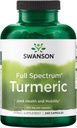 Swanson gurkemeje antioxidant, fælles sundhed, cardiovaskulær, lever Detox, mad og hukommelse Support Curcuma Longa (Rhizome) 720 mg, 240 kapsler, 120 Servere, 1,44 Bedste pr Servering