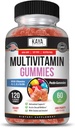 Kaya Naturals Voksen Multi Vitamin Gummy, 120 Greve, Biotin, Vitamin A, B-12, C & E, herunder zink, Folinsyre, Jordbærsmag (120 Gummies)